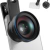 61pP5ZkYvL._AC_SL1500_.jpg NEEWER BASICS 2 In 1 Phone Camera Lens Accessories Kit, HD 0.45x Wide Angle + 15x Macro, 37mm Lens Clamp Compatible with iPhone Samsung Android Smartphone, LS-67