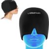 61q8fpHpmL._AC_SL1500_.jpg Migraine Relief Cap Ice Head Wrap and Hat | Hot/Cold Gel Pack with Face and Eye Mask Compress for Headache Relief - Black