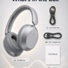 61qDqXHncfL._AC_SL1402_.jpg Wentronic Y05 Bluetooth Over-Ear Headphones with Active Noise Cancelling, Hi-Res Audio, 48H Playtime, Built-in Mic, Wired/Wireless, Works with iOS, Android & PC, Grey