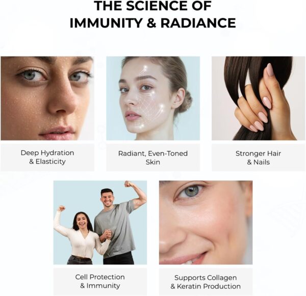 61rKxmGJKmL._AC_SL1500_.jpg Hyaluron Fermented Beauty Concentrate | 20 Bioactive Nutrients for Deep Hydration, Glow & Cellular Renewal | Immunity Boosting Shot | Vegan & Sugar-Free | 20ml (Pack of 7)