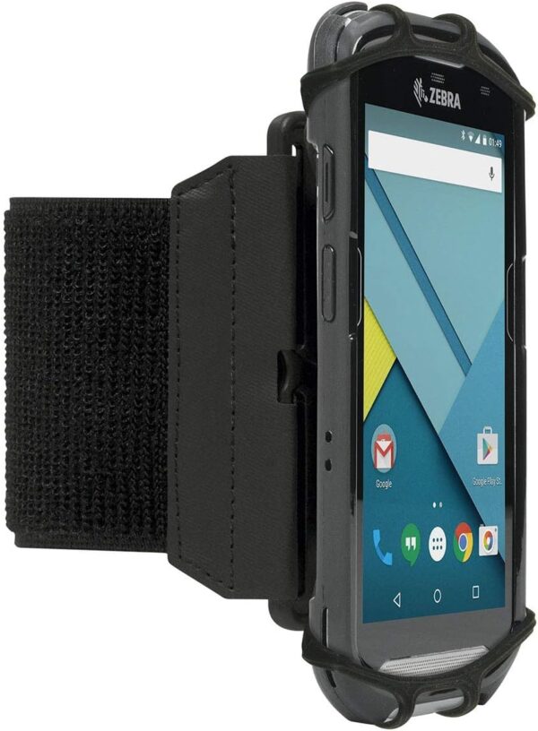 61uSBxmgZEL._AC_SL1200_.jpg MOBILIS Universal Wrist Armband 4-7" for Mobile Computers & Smartphone, Adjustable, 360° Rotation, Phone Holder Compatible with Zebra, Unitech, Datalogic, Crosscall, iPhone, Galaxy XCover, Pixel