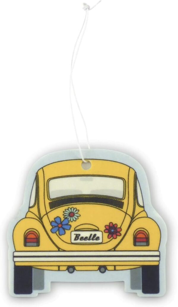 61v50rEsWL._AC_SL1500_.jpg BRISA VW Collection - Volkswagen Air Freshener, Room Freshener, Deodorizer for Cars Beetle Bug Motif (Yellow/Coconut)