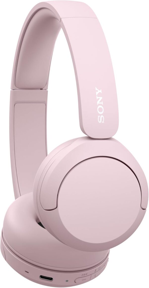 61vbNypzWRL._AC_SL1500_.jpg Sony WH-CH520 Wireless Headphones Bluetooth On-Ear Headset with Microphone and up to 50 Hours Battery Life with Quick Charging, Pink
