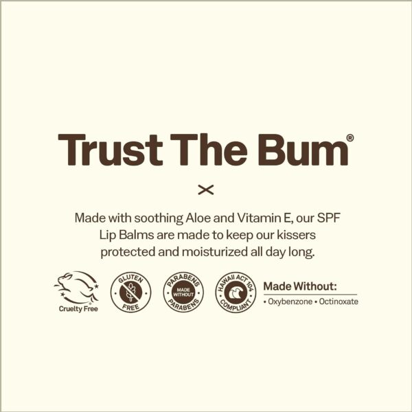 61wOU5I04tL._SL1500_.jpg Sun Bum SPF 30 Sunscreen Lip Balm 3 Flavor Variety Pack - Coconut, Banana, Watermelon - Moisturizing Aloe Vera and Vitamin E - Vegan and Cruelty Free - UVA/UVB Lip Protection - 0.15 oz, 3 count