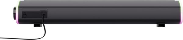 61xtm8-KHHL._AC_SL1500_.jpg Trust Liro Soundbar PC Speaker 12W, Compact Stereo Sound Bar with RGB LED Lights, 3.5mm AUX Cable Connection, USB Powered PC Speakers for Computer Laptop Desktop Tablet Smartphone TV, Black