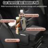 Car Armrest Storage Box, Center Console Cover Cushion, 4 In 1 Car Tissue Boxes Organiser Cup Holder Multifunctional organiser, for Most Vehicles, SUV, and Trucks (Black)