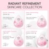 Sakura Travel Skincare Sets, 60pcs Mini Travel Skin Care kit Including Cleanser, Toner, Lotion, Serum, Cream, Sleepping Mask