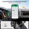 Miracase Mobile Phone Holder Car [More Stable Double Hook] Mobile Phone Holder for Cars Ventilation Universal 360 Degree Vent Car Holder for iPhone 16 Pro Max 15 14 Smartphone