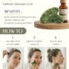 5PCS Face Roller & Gua Sha Facial Tools, Face Massage for Wrinkle Reduction & Puffiness Relief, Includes Silicone Scrubber, Headband & Travel Pouch, Jawline Sculpting and Pore Cleansing Set
