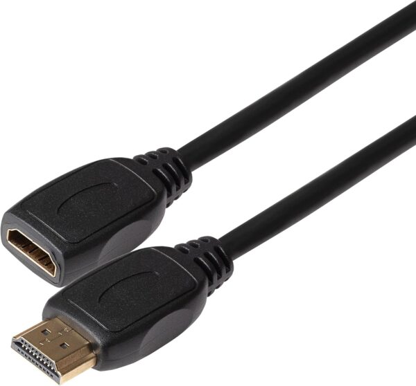 71s1lxrzWL._AC_SL1500_.jpg Maplin HDMI Extension Cable 3m, 4K 30Hz Male to Female Adapter, Ultra HD High Speed, ARC/HDR/3D, Ethernet, Compatible with TVs, Monitor, PS4/5, Xbox, Projector, Soundbar, Sky Box, PC, Laptop, Apple TV