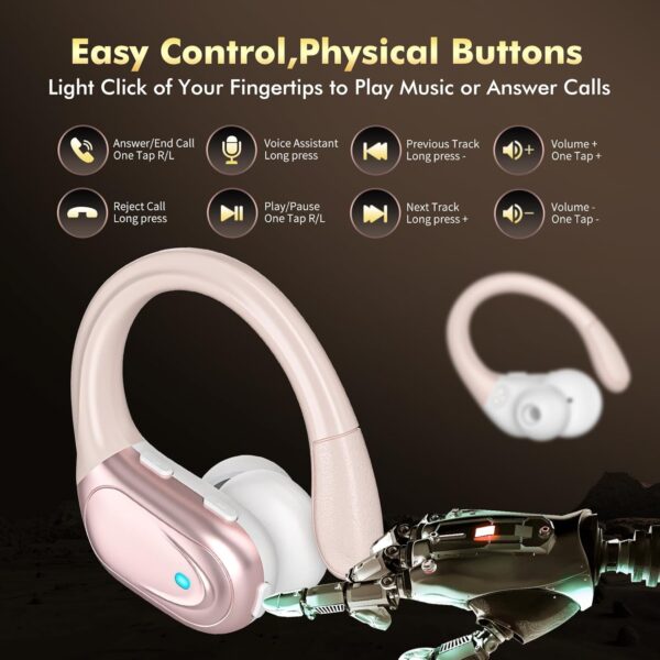 71-FeyuaML._AC_SL1500_.jpg HAOYUYAN Wireless Earbuds, Sports Bluetooth Headphones, LED Power Display Ear Buds with 80Hrs Playtime, Noise Canceling Headset, IPX7 Waterproof Earphones for Workout/Running
