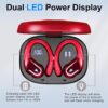 Wireless Earbud, 75Hrs Bluetooth 5.4 Headphones IP7 Waterproof for Sport, Running Wireless Earphones with ENC Noise Canceling Mics, Deep Bass Over Ear bud with Earhooks for Android, iOS, Workout, Gym