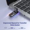 JOIOT USB C Flash Drive 256GB Up to 450MB/s Dual Type-C & USB-A USB 3.2 Solid State Drive USB-C Thumb Drive Compatible with iPhone 15/16 Series Smartphone Tablet Laptop Car Smart TV Game Console
