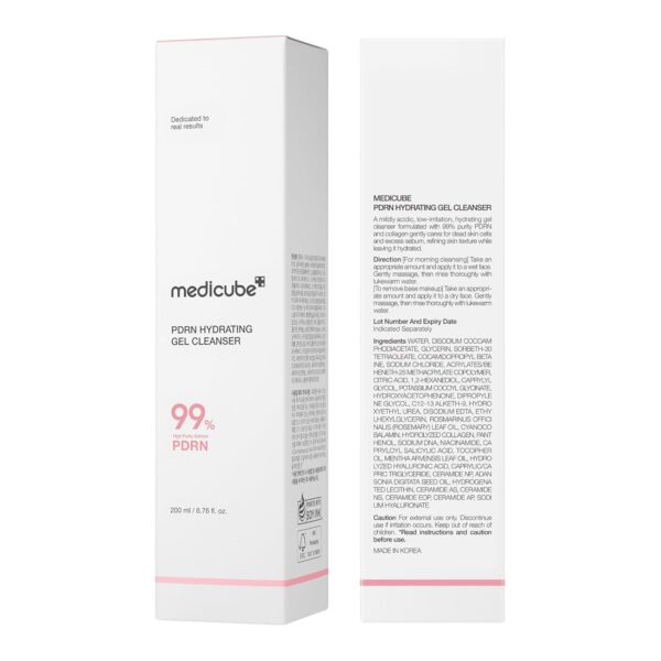 medicube PDRN Jelly to Foam Cleanser | Low pH Hydrating Daily Face Wash for All Skin Types | With PDRN, Collagen & LHA | Gentle Pore Care & Radiant, Balanced-Looking Skin | Korean Skincare | 200ml