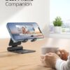 711iLbVVYmL._AC_SL1500_.jpg Nulaxy Fully Aluminum Phone Stand, Dual Folding Angle Height Adjustable Mobile Holder Cradle for Desk Compatible with iPhone 17 16 15 14 13 12 11 Pro Max XR Xs X, Galaxy, Nintendo Switch, All Phones