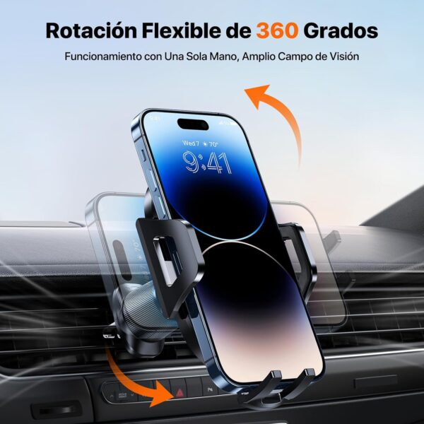 Miracase Mobile Phone Holder for Car [New Double Hook Made of Steel] Mobile Phone Holder Car for Air Vent Compatible with iPhone 14/13/12 Samsung Xiaomi and Other Smartphones Series