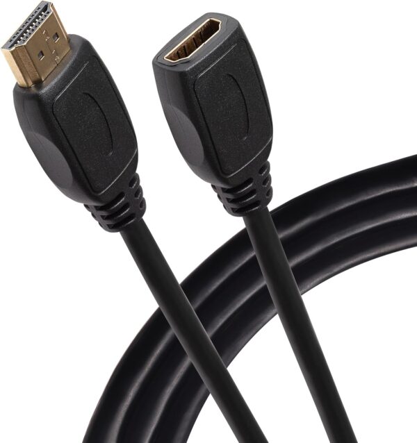 7126AVvdWKL._AC_SL1500_.jpg Maplin HDMI Extension Cable 3m, 4K 30Hz Male to Female Adapter, Ultra HD High Speed, ARC/HDR/3D, Ethernet, Compatible with TVs, Monitor, PS4/5, Xbox, Projector, Soundbar, Sky Box, PC, Laptop, Apple TV