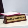 Boxer Gifts Fixer of Everything Novelty Wooden Desk Plaque Sign