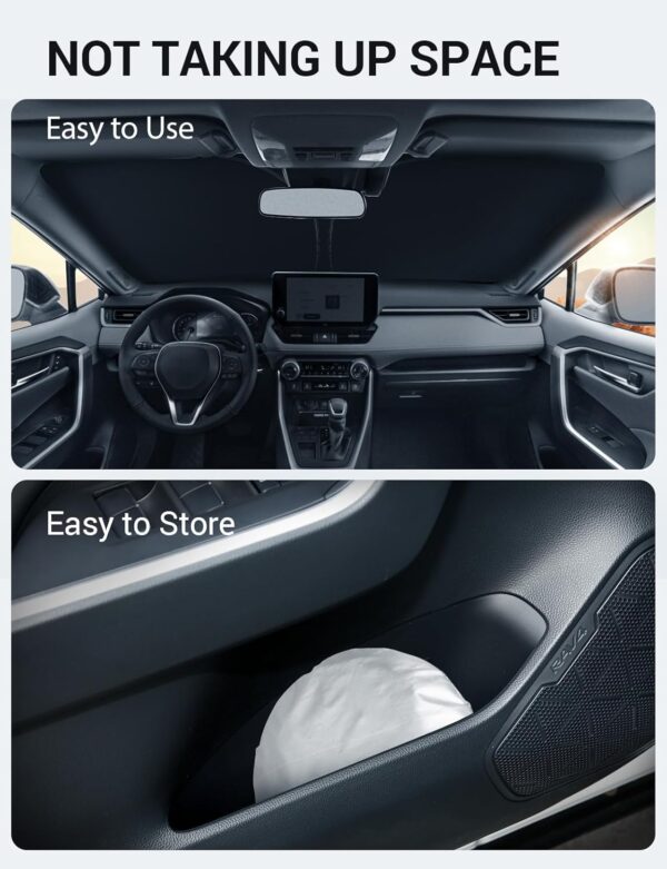 712vw2tQm2L._AC_SL1500_.jpg Proadsy 2025 Upgrade Windshield Sun Shade Custom Fit 2017-2022 Honda CRV Sunshade 4-Layer Foldable Front Sunshade Protector Sun Visor Blocks UV Rays Keep Car Cooler Accessories