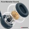 Monster Persona 3rd ANC Bluetooth Headphones, Over Ear Headphones with Bluetooth 5.4, 70 Hours Playtime, Noise Cancelling Headphone with Mic, Foldable Lightweight Headset, Comfort Fit, Blue
