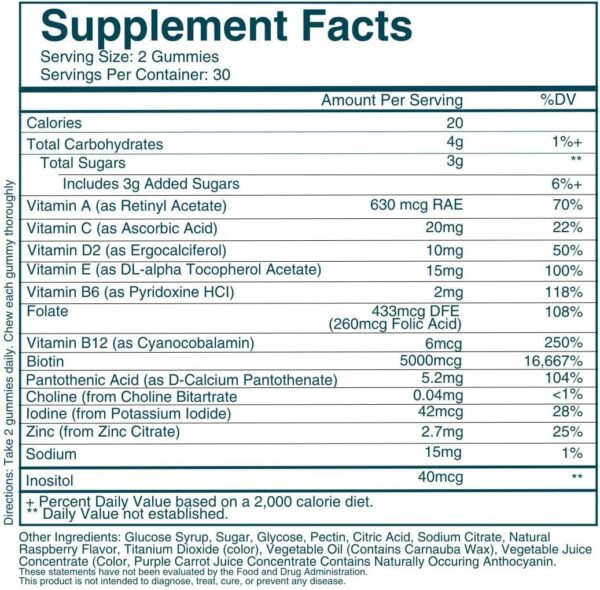 7145Oqw4fBL._AC_SL1080_.jpg WEEM Hair Skin and Nails Gummies - Supports Healthy Hair - Vegan biotin Vitamins for Women & Men Supports Faster Hair Growth, Stronger Nails, Healthy Skin, Extra Strength (1)