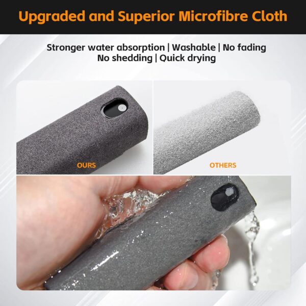 Alyvisun Screen Cleaner Kit (Liquid NOT Included), 3 in 1 Screen Cleaner Tool with Microfiber Cloth, Portable Refillable Laptop Screen Cleaner Spray Bottle for Phone/TV/Monitor/Computer/Car Screen
