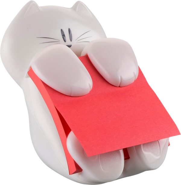714ksRH1WXL._AC_SL1500_.jpg Post-it Dispenser Z-Notes CAT, Pack of 1 Pad, 90 Sheets per Pad, 76 mm x 76 mm, Pink Color - for Convenient One-Hand Dispensing on Your Desk