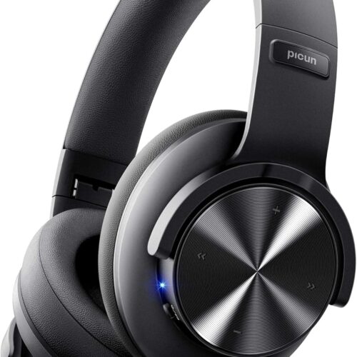 714leNyXHIL._AC_SL1500_.jpg Picun B8 Bluetooth Headphones, 120H Playtime Headphone Wireless Bluetooth with 3 EQ Modes, Low Latency, Hands-Free Calls, Over Ear Headphones for Travel Home Office Cellphone PC Black