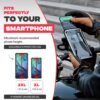 Shapeheart - Magnetic motorbike mirror phone holder Pro Moped phone holder smartphone holder Anti vibrations waterproof mount 360° orientation