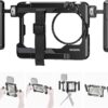 715Jy2eldZL._AC_SL1500_.jpg NEEWER Universal Smartphone Video Rig with Handles 67mm Filter Adapter Anti Drop Cold Shoe Compatible with DJI Mic iPhone Samsung Galaxy Android, Phone Cage Stabilizer for Video Recording, PA017