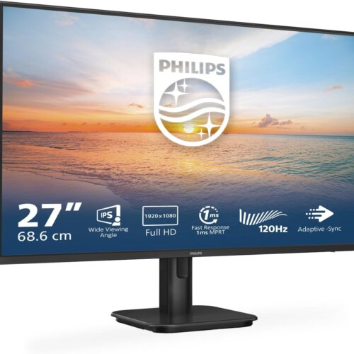 715xZyoyFL._AC_SL1500_.jpg PHILIPS 27E1N1100A - 27 Inch FHD Monitor, 100Hz, IPS, 4ms, Speakers, LowBlue mode, FlickerFree (1920 x 1080, 250 cd/m², VGA/HDMI 1.4)