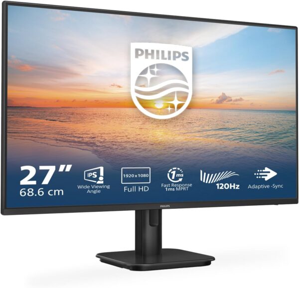 715xZyoyFL._AC_SL1500_.jpg PHILIPS 27E1N1100A - 27 Inch FHD Monitor, 100Hz, IPS, 4ms, Speakers, LowBlue mode, FlickerFree (1920 x 1080, 250 cd/m², VGA/HDMI 1.4)