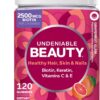 716NrVcSM1L._AC_SL1500_.jpg OLLY Hair Skin and Nails Gummies - Undeniable Beauty with Biotin 2500mcg Per 2 Gummies, Keratin & Vitamin C - Supports Healthy Hair, Skin, & Nails - Grapefruit Flavor - 120 Count