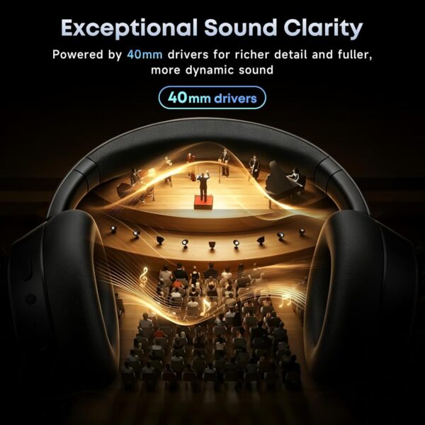 716QldtRu8L._AC_SL1500_.jpg Hybrid Active Noise Cancelling Bluetooth Headphones, Over Ear Wireless Headphones with 120H Playtime, Hi-Res Audio, Deep Bass, Memory Foam Ear Cups for Home Office Travel