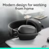 Logitech Zone Vibe 100 Lightweight Wireless Over Ear Headphones with Noise Canceling Microphone, Advanced Multipoint Bluetooth Headset, Works with Teams, Google Meet, Zoom, Mac/PC - Graphite