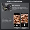 7178gpMvBWL._AC_SL1500_.jpg NEEWER BASICS 2 In 1 Phone Camera Lens Accessories Kit, HD 0.45x Wide Angle + 15x Macro, 37mm Lens Clamp Compatible with iPhone Samsung Android Smartphone, LS-67
