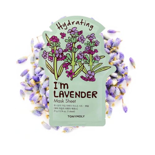 717E7gODx2L._SL1500_.jpg TONYMOLY I’m Lavender Sheet Mask – Korean Hydrating & Moisturizing Face Mask with Vitamin Infused Lavender & Rosemary Extract, Soothes Skin