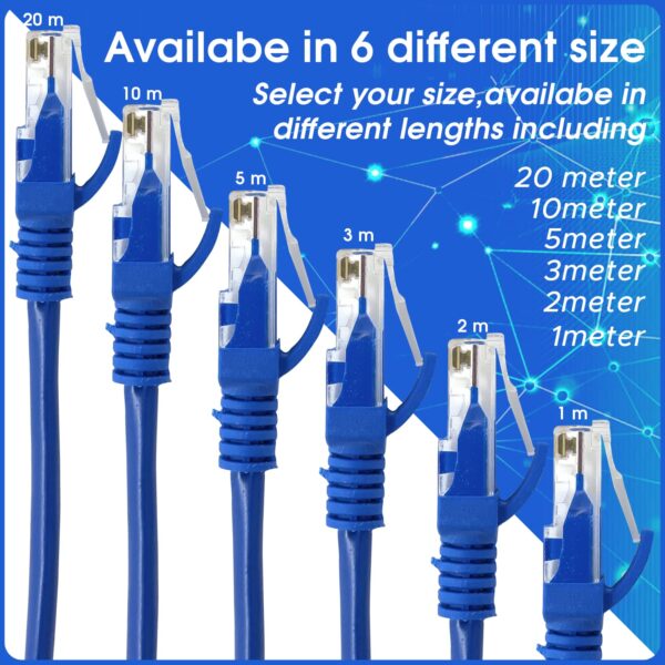 717oLQ2W7L._SL1500_.jpg MSC Cat5e ethernet cable Ethernet Cable/Internet Cable LAN RJ45 Connector Snagless Broadband Patch Cable Fire stick, Smart TV, PC, Laptop cables/accessories(1m, 2m, 3m, 5m, 10m, 20m Blue) 2m