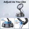 GizmoVine Vacuum Magnetic Car Phone Holder, MagSafe Car Mount for Dashboard & Windscreen, 360° Rotatable Foldable Mount for iPhone 17/16/15/14/13/12 Series, Samsung & Android