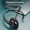 717vlR1wnlL._AC_SL1500_.jpg Sarevile Bluetooth Headset with USB Dongle for Computer, Single-Ear Wireless Headset with Noise Cancelling Microphone for Office & Truckers, Bluetooth V5.2 with Mute Button for Work