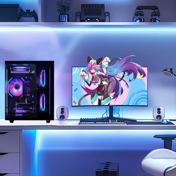 719Orm0qrdL._AC_SL1500_.jpg suevery Prebuilt Gaming PC Desktop, Ryzen 5 6-Core 3.6GHz Up to 4.1GHz | 16GB DDR4 RAM | 512G SSD | RX 560 4G Graphics Card | Wi-Fi 6, Gamer Computer Tower for Home Office, Black