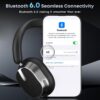 719WrY06NoL._AC_SL1500_.jpg Hybrid Active Noise Cancelling Bluetooth Headphones, Over Ear Wireless Headphones with 120H Playtime, Hi-Res Audio, Deep Bass, Memory Foam Ear Cups for Home Office Travel