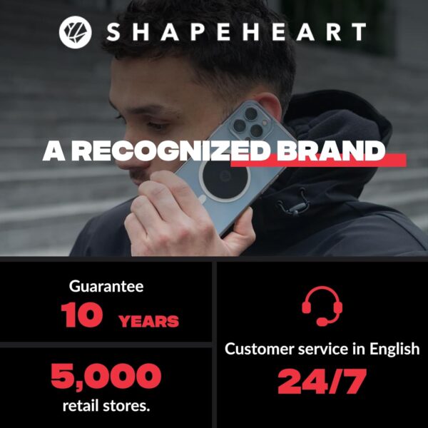 Shapeheart - Magnetic motorbike mirror phone holder Pro Moped phone holder smartphone holder Anti vibrations waterproof mount 360° orientation