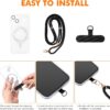GRIFEMA Mobile Phone Lanyard Adjustable Phone Strap Crossbody with Patch Phone Neck Strap Compatible with Most Smartphones