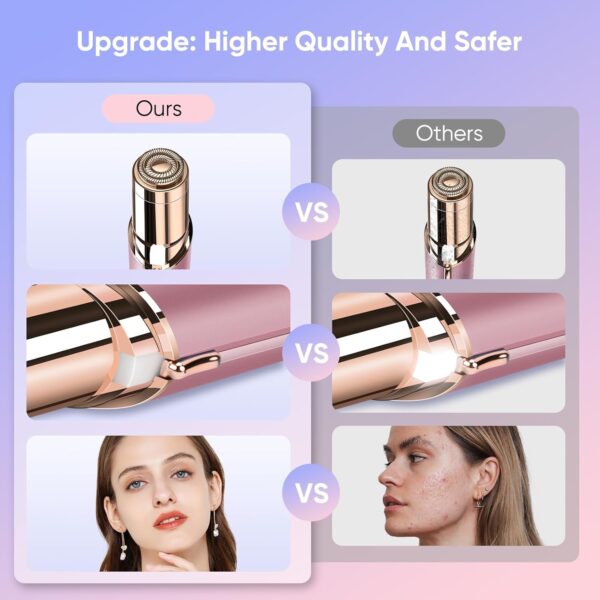 71BCTsr2gOL._AC_SL1500_.jpg Flawless Facial Hair Remover for Women Painless Face Shaver -Mini Hair Remover, Electric Razor Shaver Portable Bikini Epilator for Lips, Chin, Armpit, Peach Fuzz, Fingers