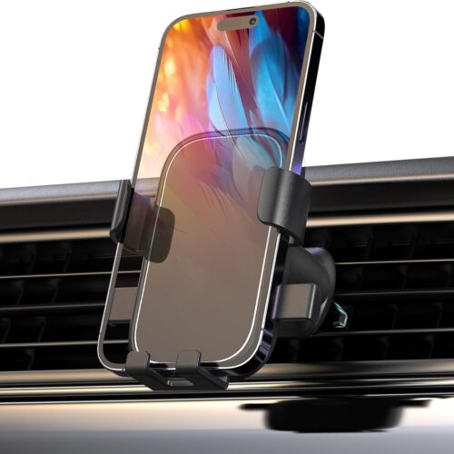 71CshfbSSL._AC_SL1500_.jpg GRIFEMA Car Phone Holder for Air Vent, Automatic Clamp Car Mount, 360° Rotation, One-Hand Operation, Universal Phone Cradle for 4.7''-7'' Smartphones with Case