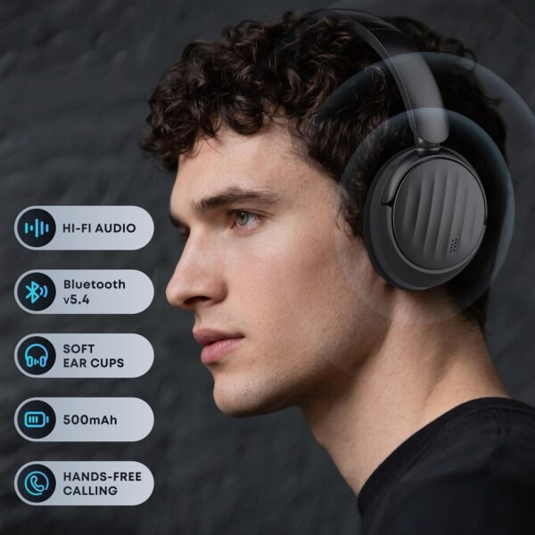 71EI0zQ0pTL._AC_SL1500_.jpg Bluetooth Headphones with Active Noise Cancelling (ANC), Wireless Over Ear Bluetooth Headsets with 35H Playtime, HiFi Stereo Foldable Headphones with Foam Ear Cups for Sports, Travel, Black