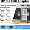 71ERigSO5xL._AC_SL1500_.jpg Duttek DisplayPort to HDMI Adapter 8K@60Hz, DP to HDMI Converter for Gaming PC Laptop MacBook, Unidirectional Transmission for Monitor Projector TV, Laptop Desktop PS5