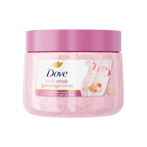 71F1CH9-7wL._SL1500_.jpg Dove Himalayan Salt & Rose Oil Body Scrub Exfoliates and Deeply Nourishes for Smooth, Radiant Skin 15 oz