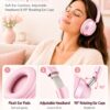 Wentronic Y05 Bluetooth Over-Ear Headphones with Active Noise Cancelling, Hi-Res Audio, 48H Playtime, Built-in Mic, Wired/Wireless, Works with iOS, Android & PC, Pink